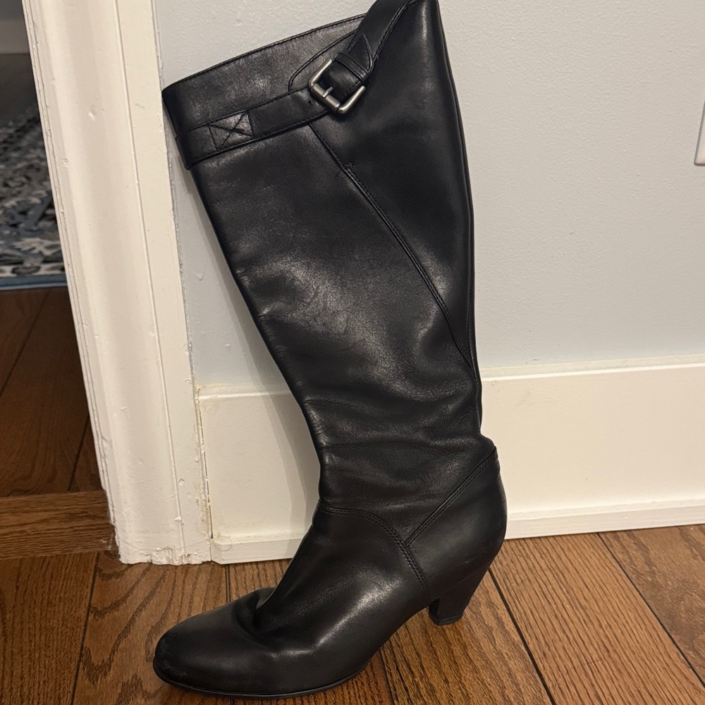 Black Ecco Knee-High Boots